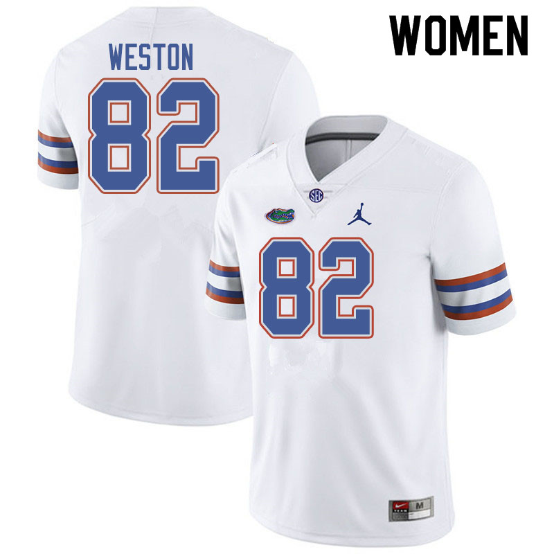 Jordan Brand Women #82 Ja'Markis Weston Florida Gators College Football Jerseys Sale-White - Click Image to Close